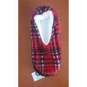 NEW Juncture Lightweight Slippers Sz 5-9 Women's Red & Black Plaid Soft Non Slip
